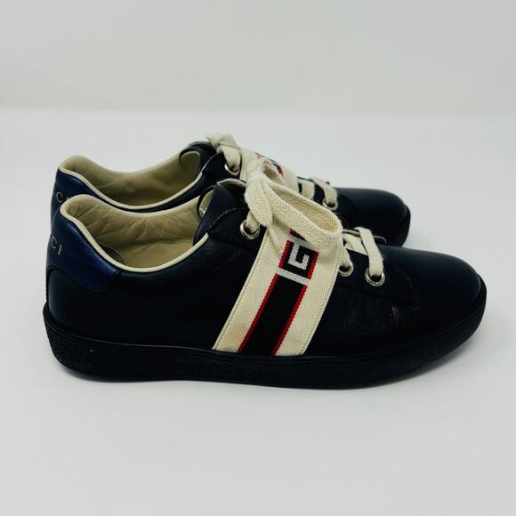 Gucci Navy Ace Sneakers Size 30 (12.5 US) - Picture 6 of 9